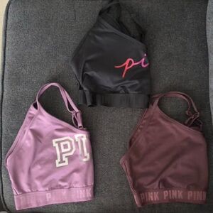 New 3 VS Pink Sports Bras XXL - Black, Purple, Burgundy